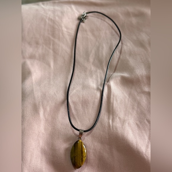 Polished Rock Pendant Necklace - Picture 3 of 4